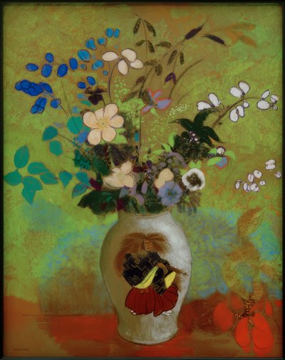 Vase with Japanese Warrior by Odilon Redon